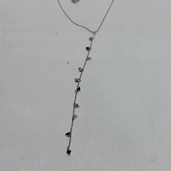 Rebecca minkoff silver floating triangle Y necklace - Picture 8 of 8